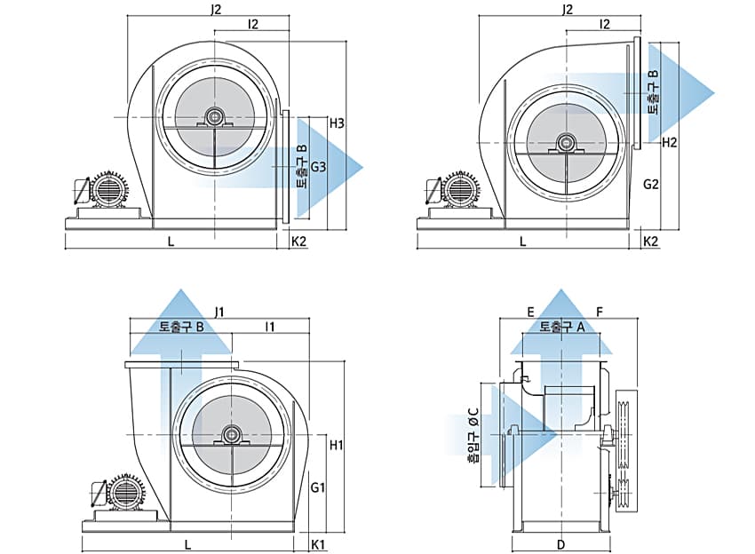 벨트구동형 에어포일팬 - 3