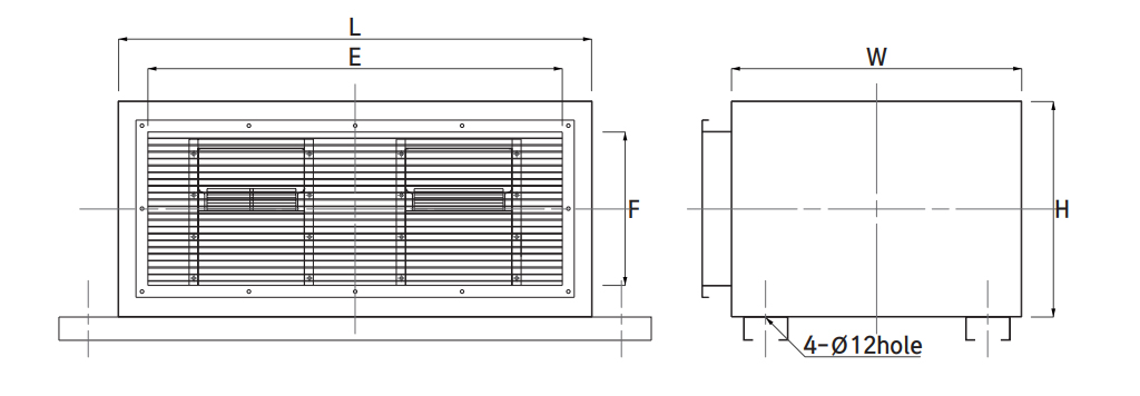 지하/주차장용 행거팬 성능 그래프 1